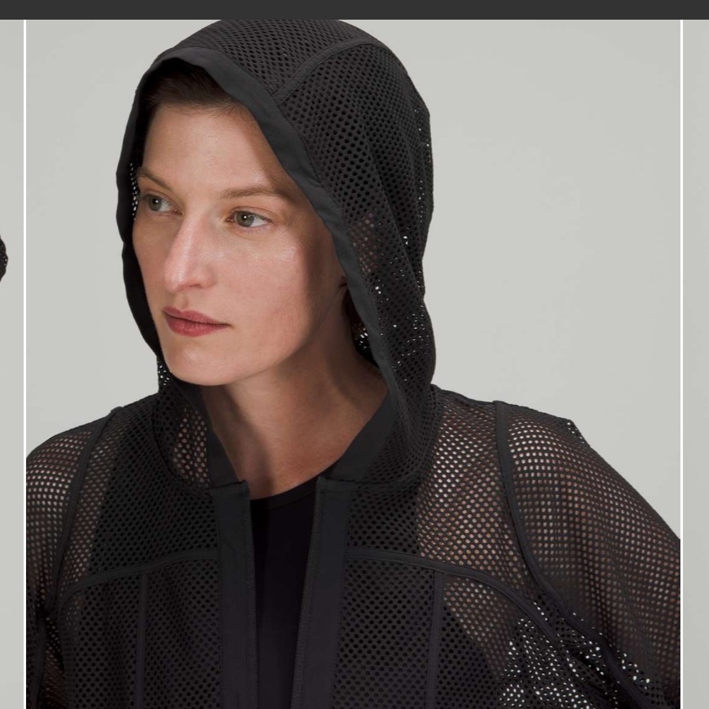 Lululemon relaxed fit mesh jacket 6 black
